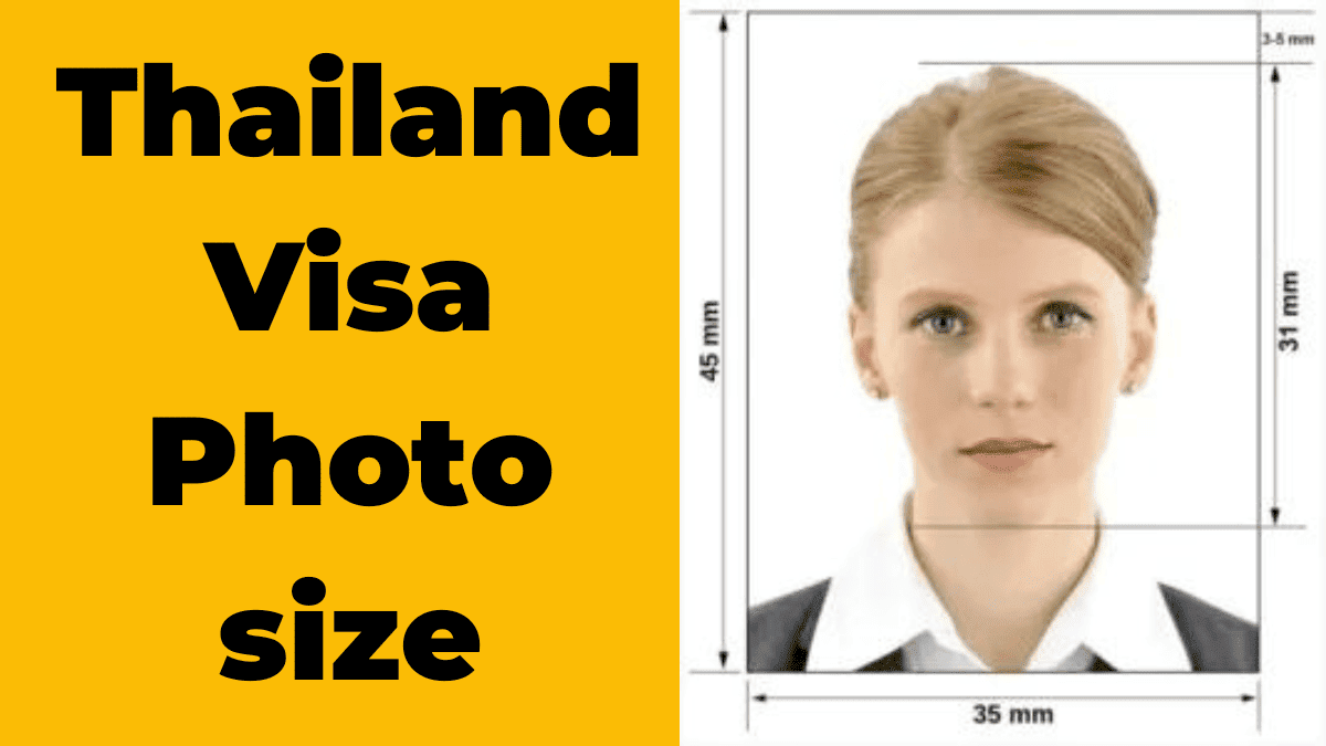 thailand tourist visa photo size